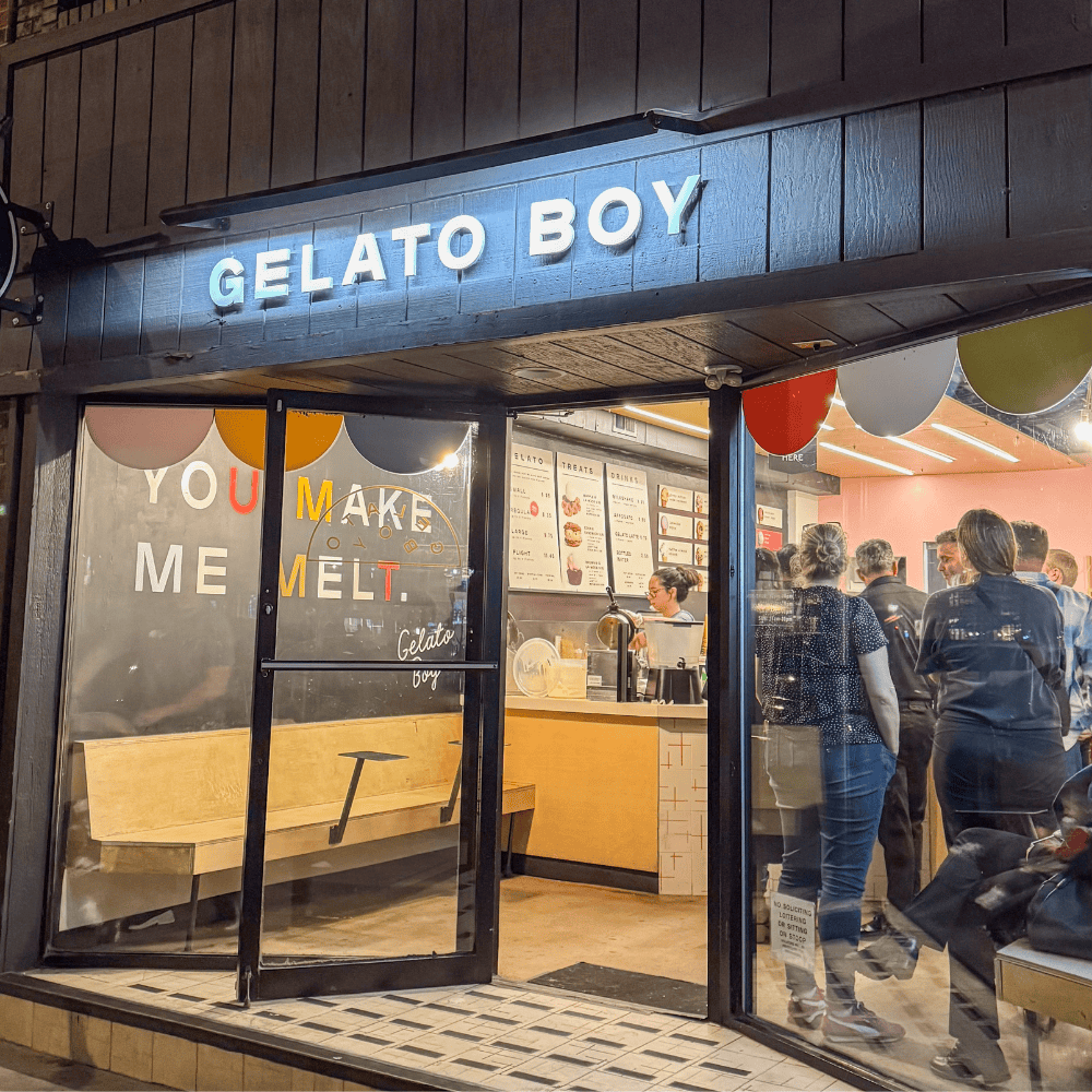 No matter when you go, there's going to be a line at Gelato Boy. 