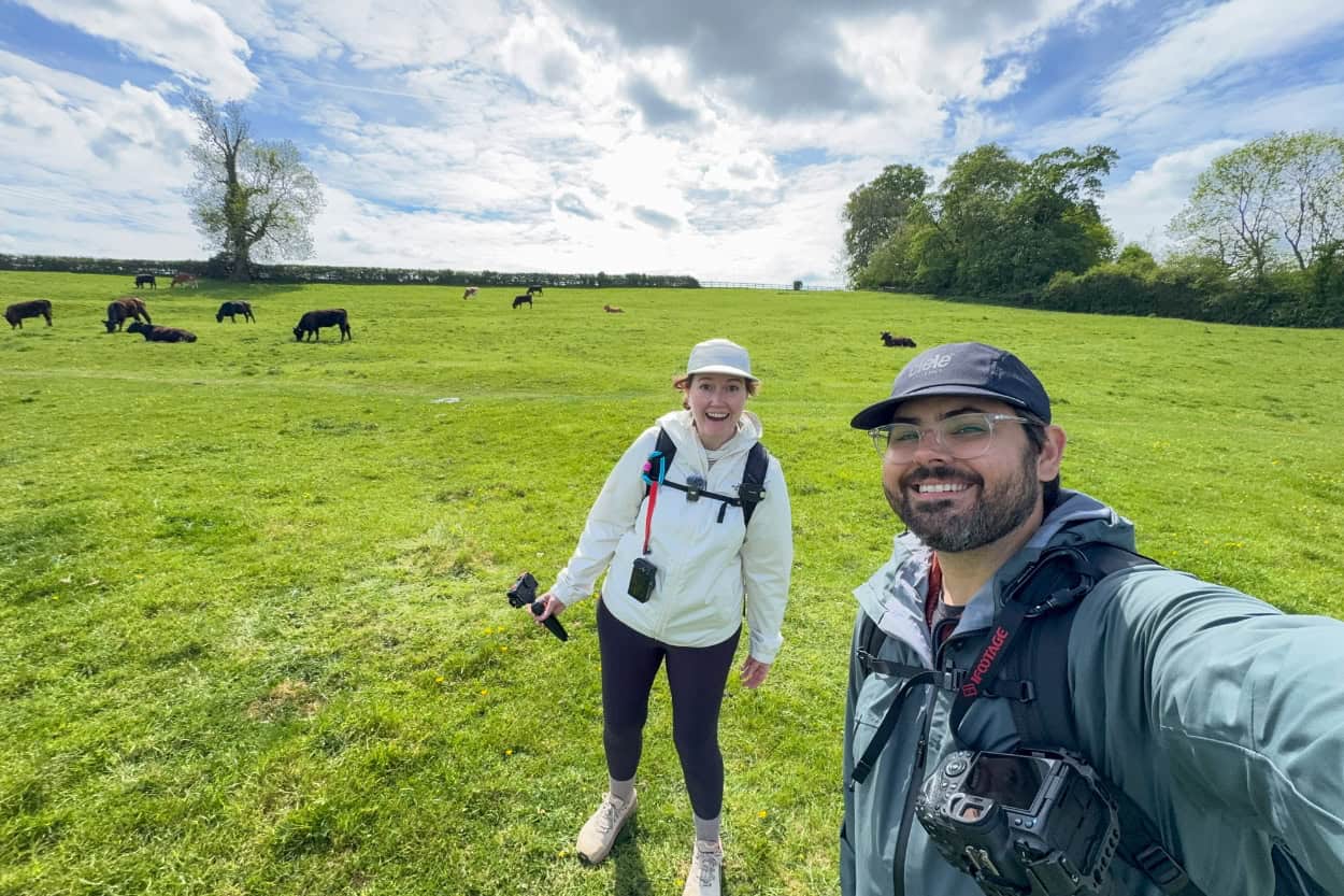 Katie and Joe smiling happily during their Macs Adventure walking trip in England