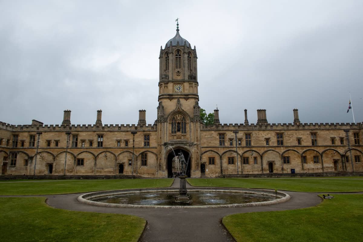 Mercury fountain in Tom Quad Christ Church College Oxford