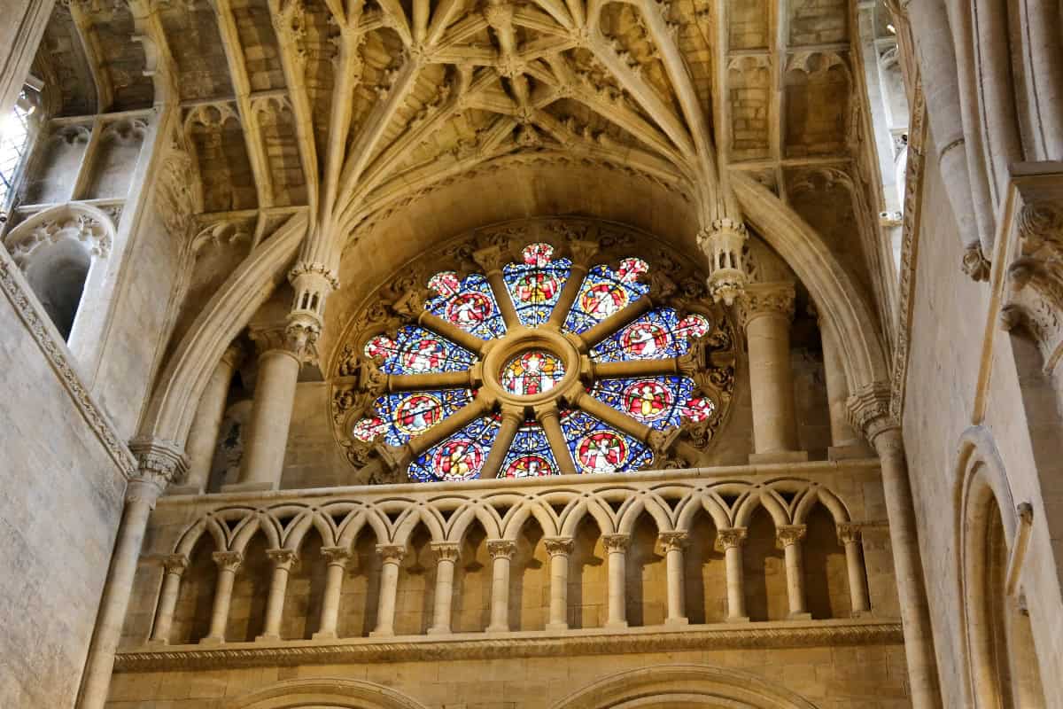 Rose window inside Christ Church Cathedral Oxford