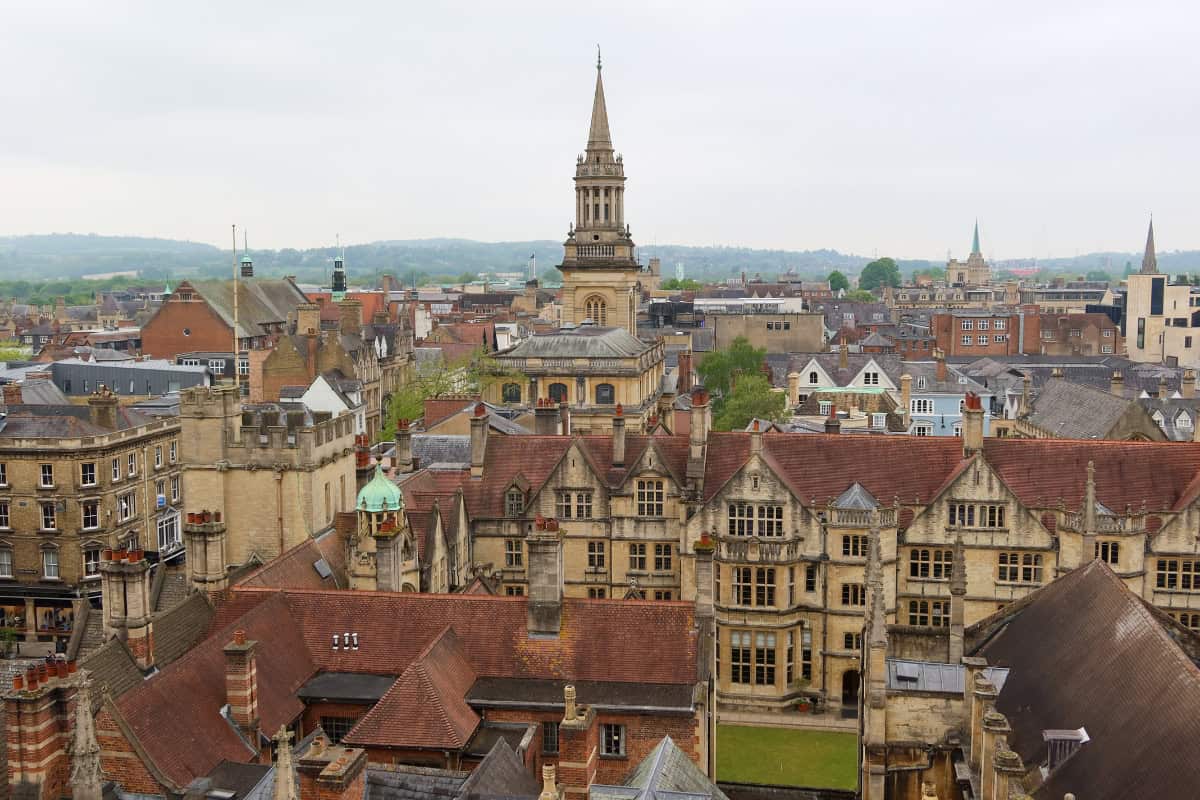View over Oxford in a different direction from St Mary's Church Tower