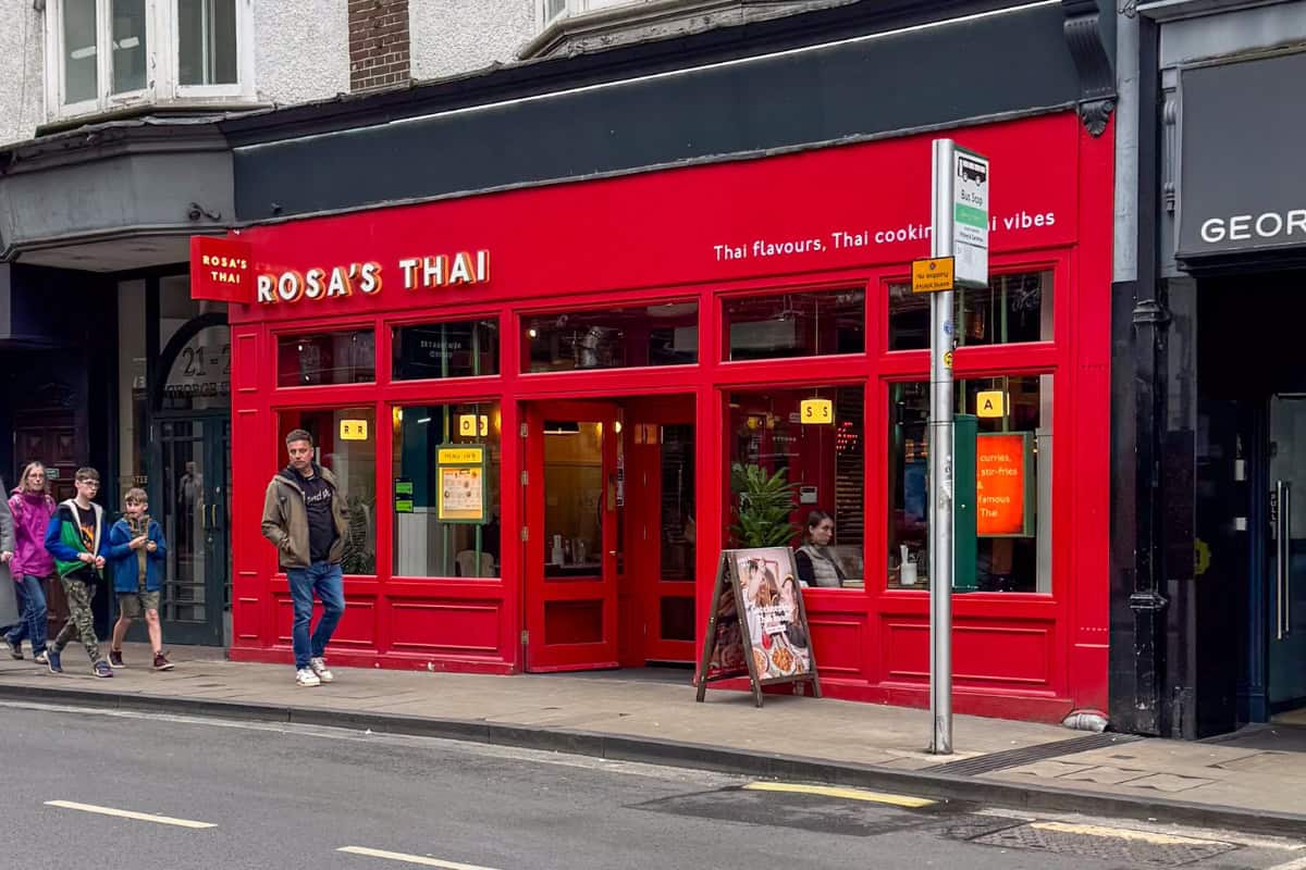 Exterior of Rosa's Thai restaurant Oxford