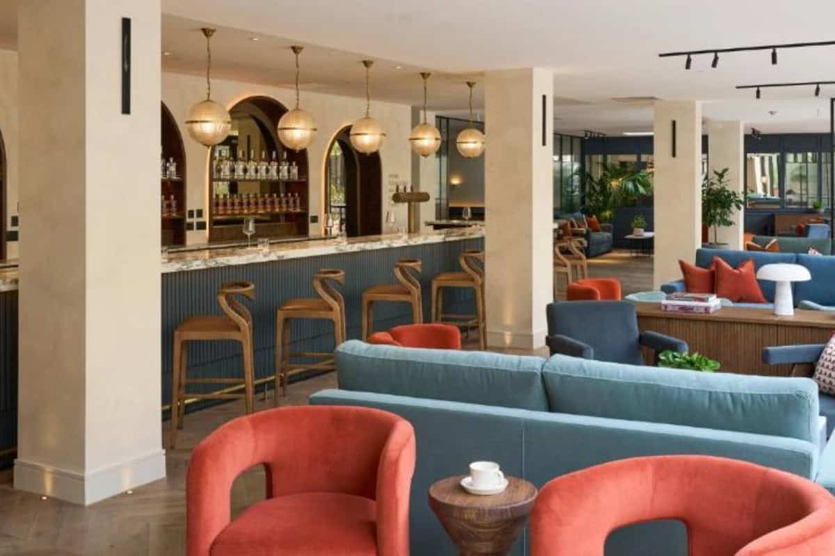 Bar and reception area at The Store hotel Oxford