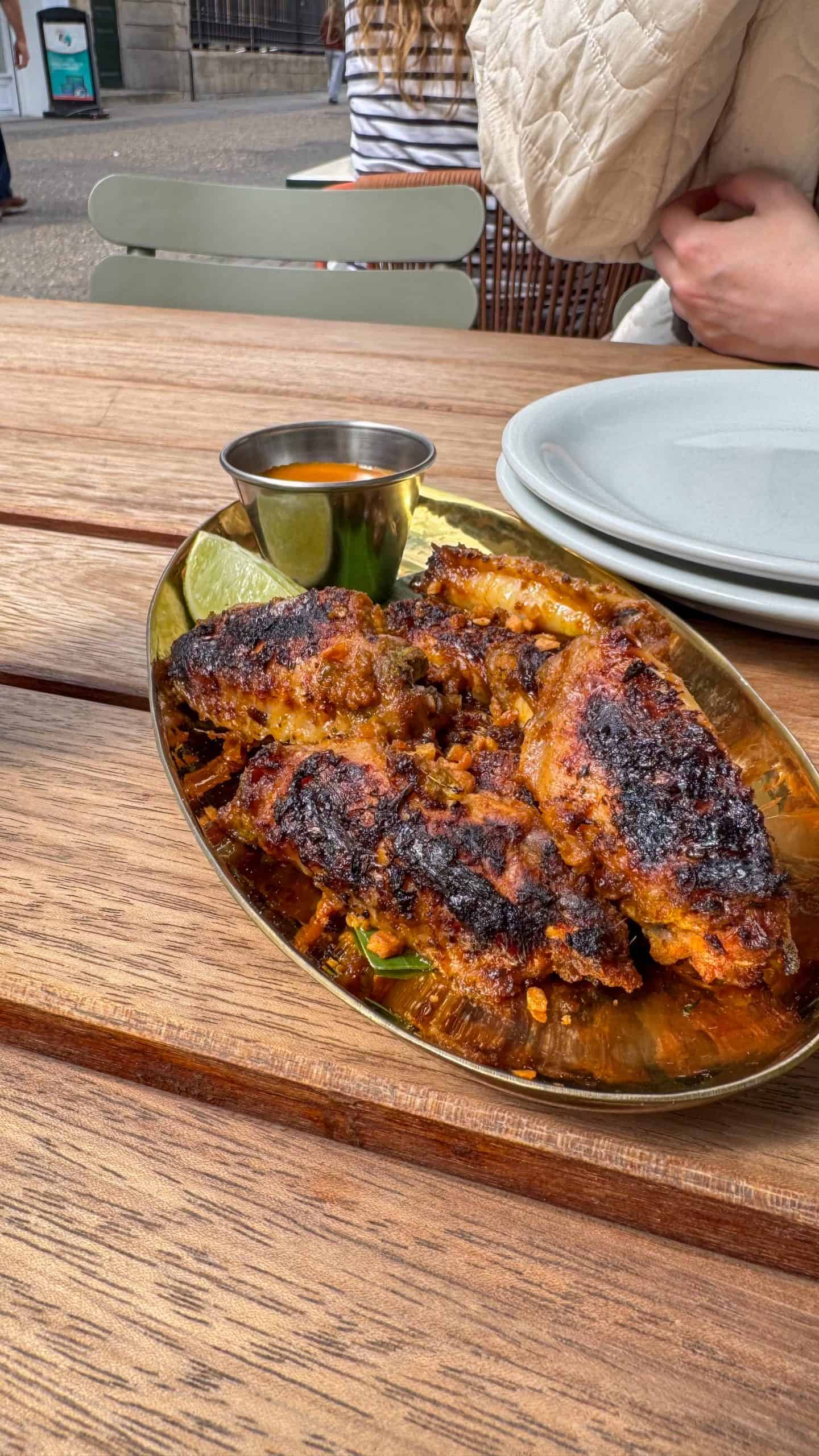 hicken Ruby and garlic naan at Dishoom Permit Room Oxford