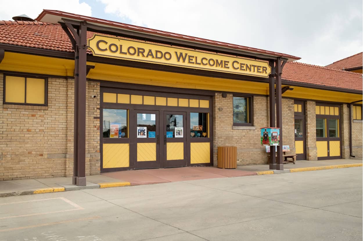 Front exterior of the Visit Alamosa Visitor Center in Colorado